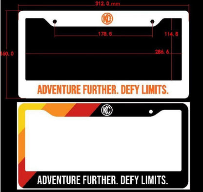 KC Adventure Further License Plate Frame KC Hilites-1