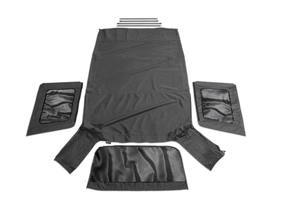 Premium Replacement Soft Top for 2007-2010 Jeep Wrangler JK Unlimited 4 Door, Black Diamond Rampage-3