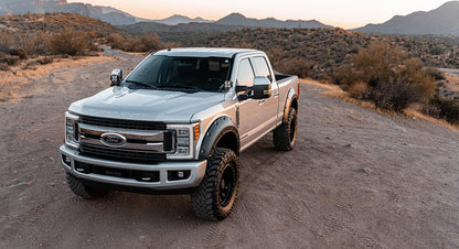 Defender Pocket Fender Flares Agate Black Ford Super Duty (17-22) Rough Country-3