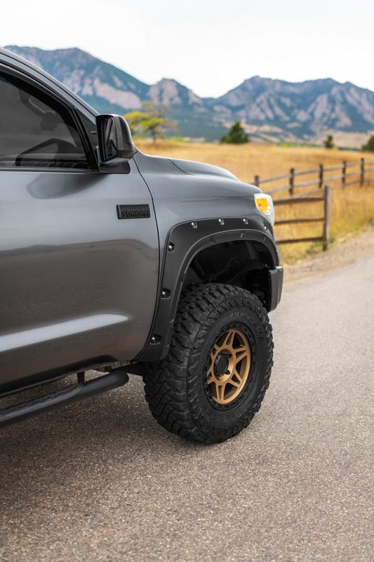 Rough Country Defender Pocket Fender Flares Flat Black Toyota Tundra 2WD/4WD (14-21) Rough Country