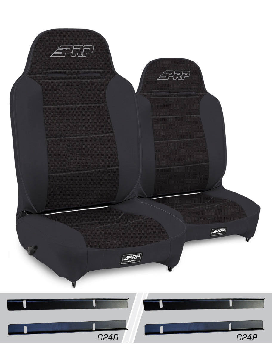 Enduro High Back Reclining Suspension Kit for 03-06 Jeep Wrangler TJ Pair PRP Seats-1
