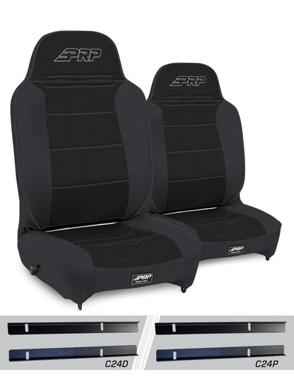 Enduro High Back Reclining Suspension Kit for 03-06 Jeep Wrangler TJ Pair PRP Seats-1