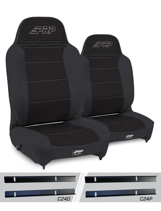 Enduro High Back Reclining Suspension Kit for 03-06 Jeep Wrangler TJ Pair PRP Seats-1