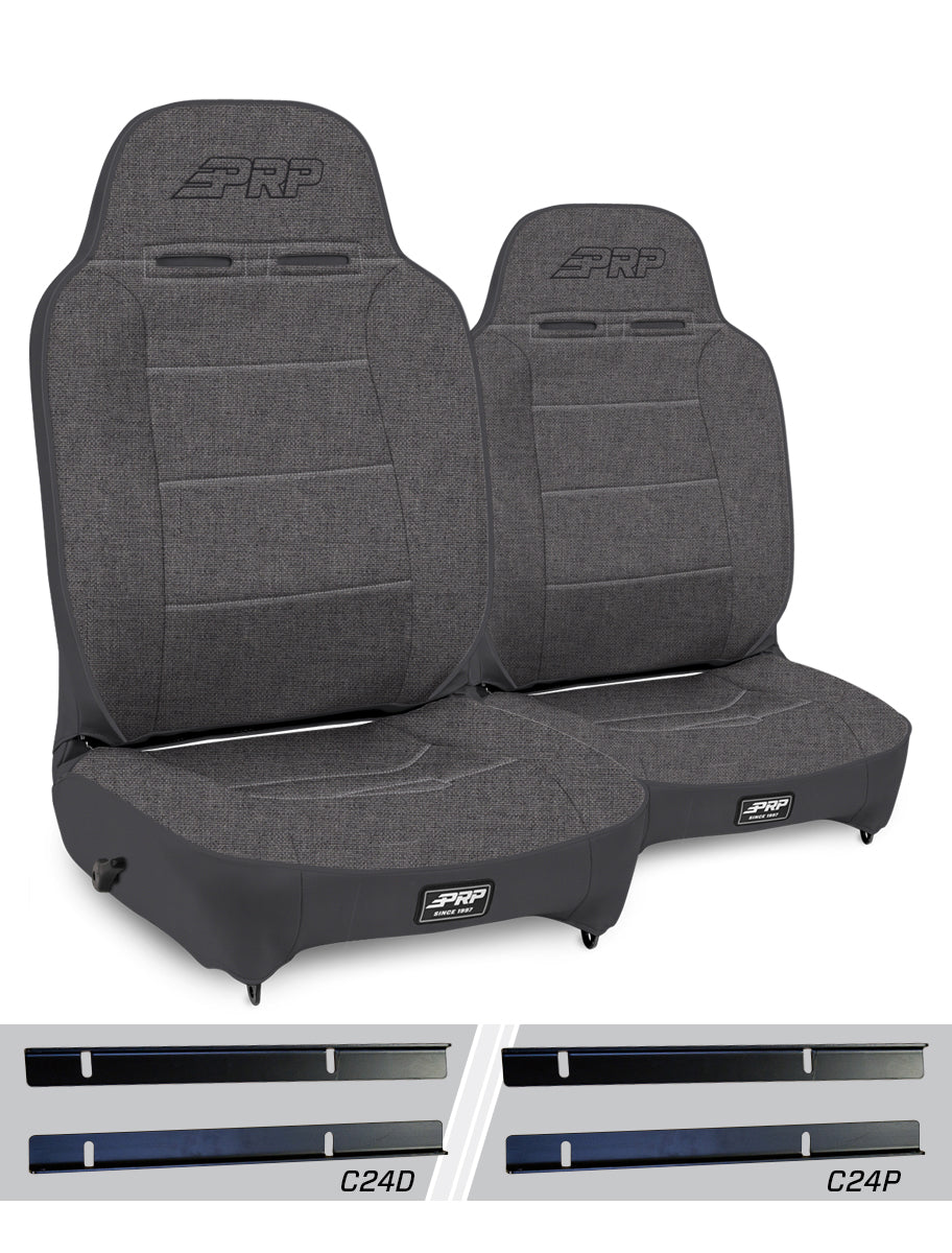 Enduro High Back Reclining Suspension Kit for 03-06 Jeep Wrangler TJ Pair PRP Seats