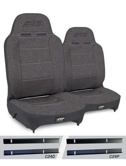 Enduro High Back Reclining Suspension Kit for 03-06 Jeep Wrangler TJ Pair PRP Seats