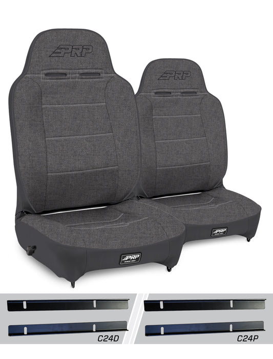 Enduro High Back Reclining Suspension Kit for 03-06 Jeep Wrangler TJ Pair PRP Seats