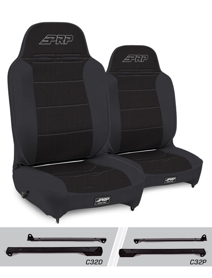 Enduro High Back Reclining Suspension Kit for Jeep Wrangler CJ7/YJ Pair PRP Seats-1