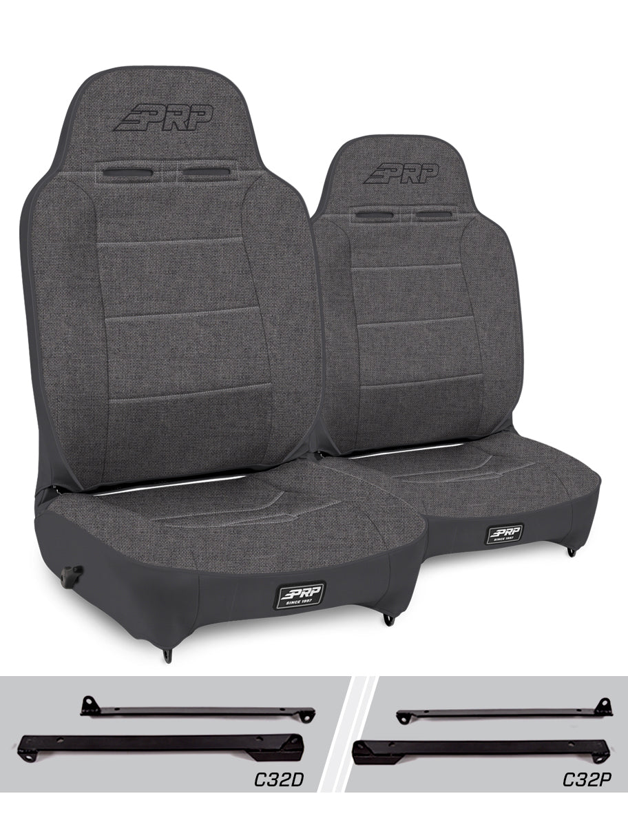 Enduro High Back Reclining Suspension Kit for Jeep Wrangler CJ7/YJ Pair PRP Seats