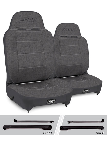 Enduro High Back Reclining Suspension Kit for Jeep Wrangler CJ7/YJ Pair PRP Seats