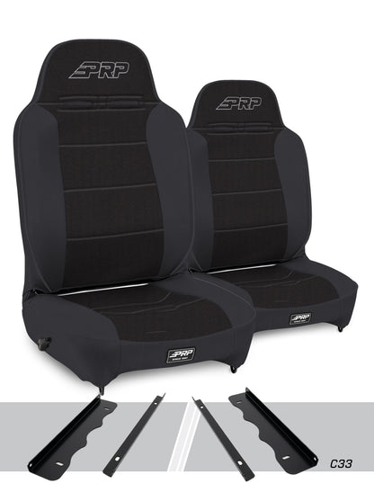 Enduro High Back Reclining Suspension Kit for 95-01 Jeep Cherokee XJ Pair PRP Seats-1
