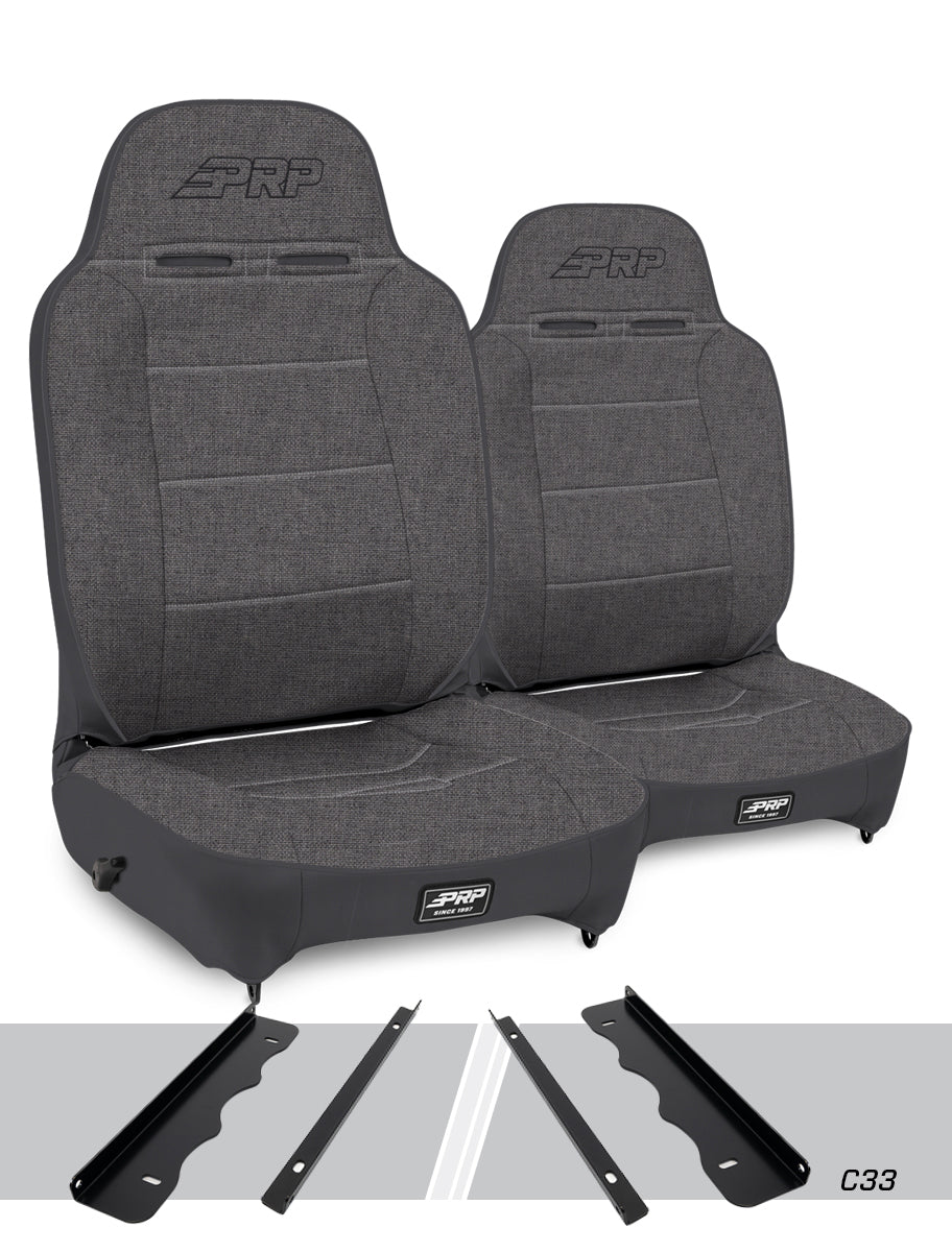 Enduro High Back Reclining Suspension Kit for 95-01 Jeep Cherokee XJ Pair PRP Seats