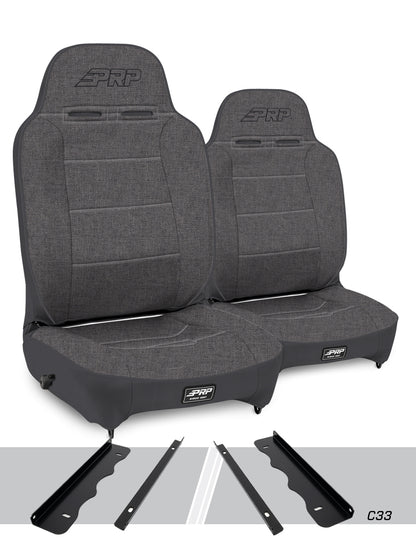 Enduro High Back Reclining Suspension Kit for 95-01 Jeep Cherokee XJ Pair PRP Seats