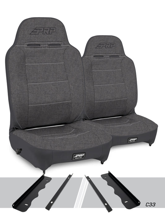 Enduro High Back Reclining Suspension Kit for 95-01 Jeep Cherokee XJ Pair PRP Seats