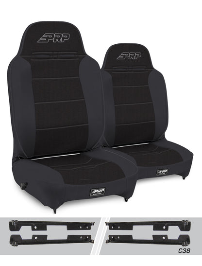 Enduro High Back Reclining Suspension Kit for Jeep Wrangler JK/JKU Pair PRP Seats-1
