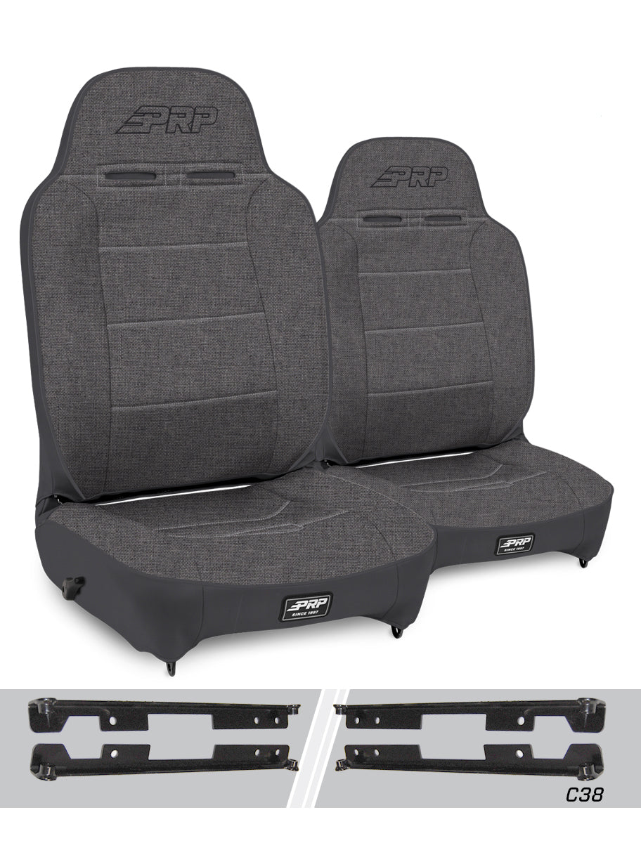 Enduro High Back Reclining Suspension Kit for Jeep Wrangler JK/JKU Pair PRP Seats
