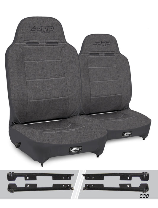 Enduro High Back Reclining Suspension Kit for Jeep Wrangler JK/JKU Pair PRP Seats