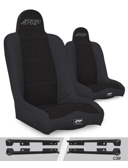 Daily Driver High Back Suspension Kit for Jeep Wrangler JK/JKU Pair PRP Seats-1
