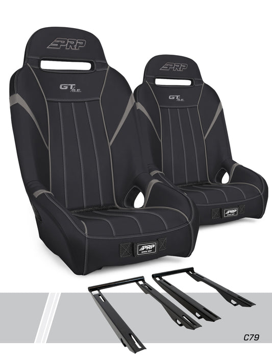 GT/S.E. Suspension Kit for Polaris RZR PRO XP PRO R Turbo R Pair Black & Gray PRP Seats