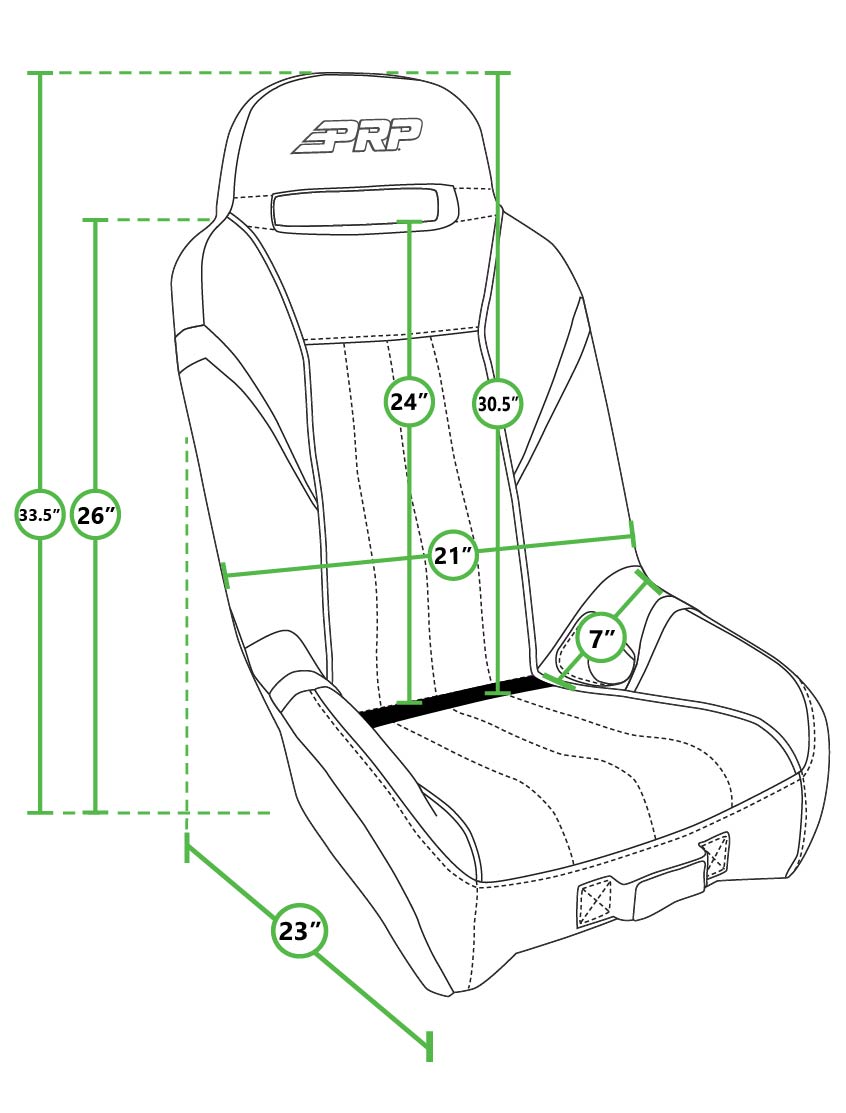 GT/S.E. Suspension Seat, Black and Blue PRP Seats-1