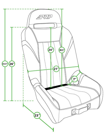 GT/S.E. Suspension Seat, Black and Blue PRP Seats-1