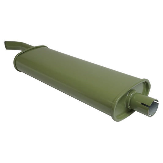 Muffler for 1941-45 Jeep MB & CJ-2A, Olive Drab, Exits Behind the Passenger Door Crown Automotive
