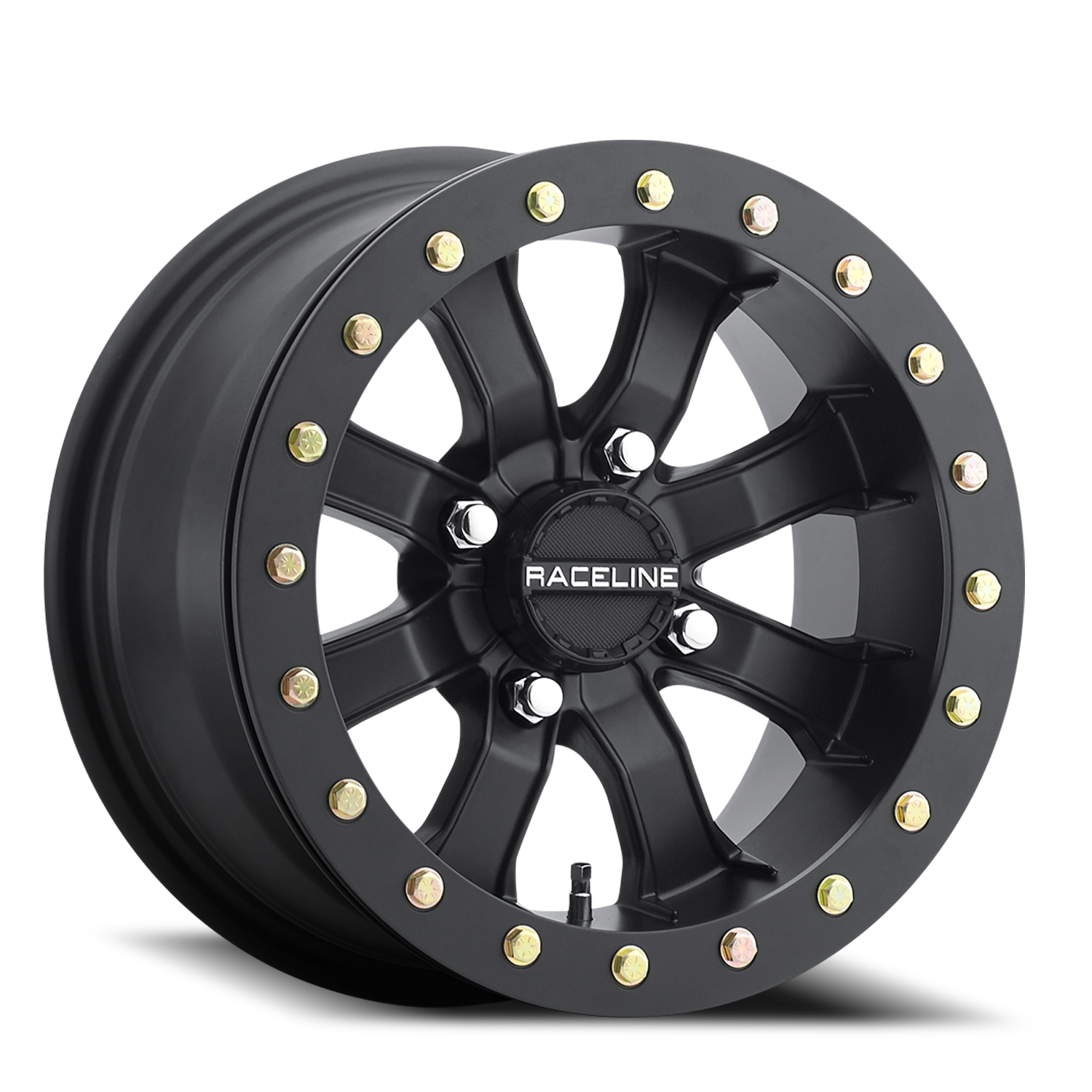 Raceline Wheels Aluminum Wheels 15x7 Black Mamba Beadlock UTV A71B Satin Black Raceline Wheels