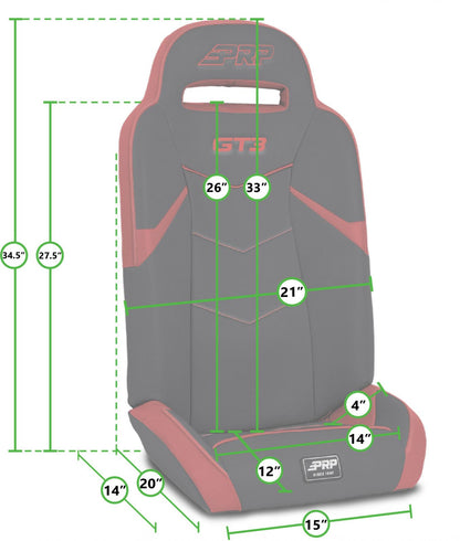GT3 Fold Flat Rear Suspension for Polaris RZR PRO XP4 PRO R4 Turbo R4 Pair PRP Seats-2