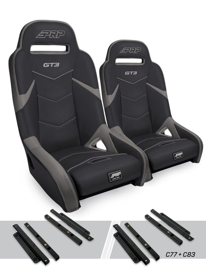 GT3 Suspension Kit for Polaris General RZR S 900 900 Trail Trail XP 1000 Turbo Turbo S RS1 Pair PRP Seats