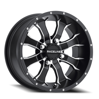 Aluminum 15x7 Mamba UTV A77 Satin Black Machined Spokes Raceline Wheels
