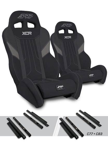 XCR Suspension Kit for Polaris General RZR S 900 900 Trail Trail XP 1000 Turbo Turbo S RS1 Pair PRP Seats