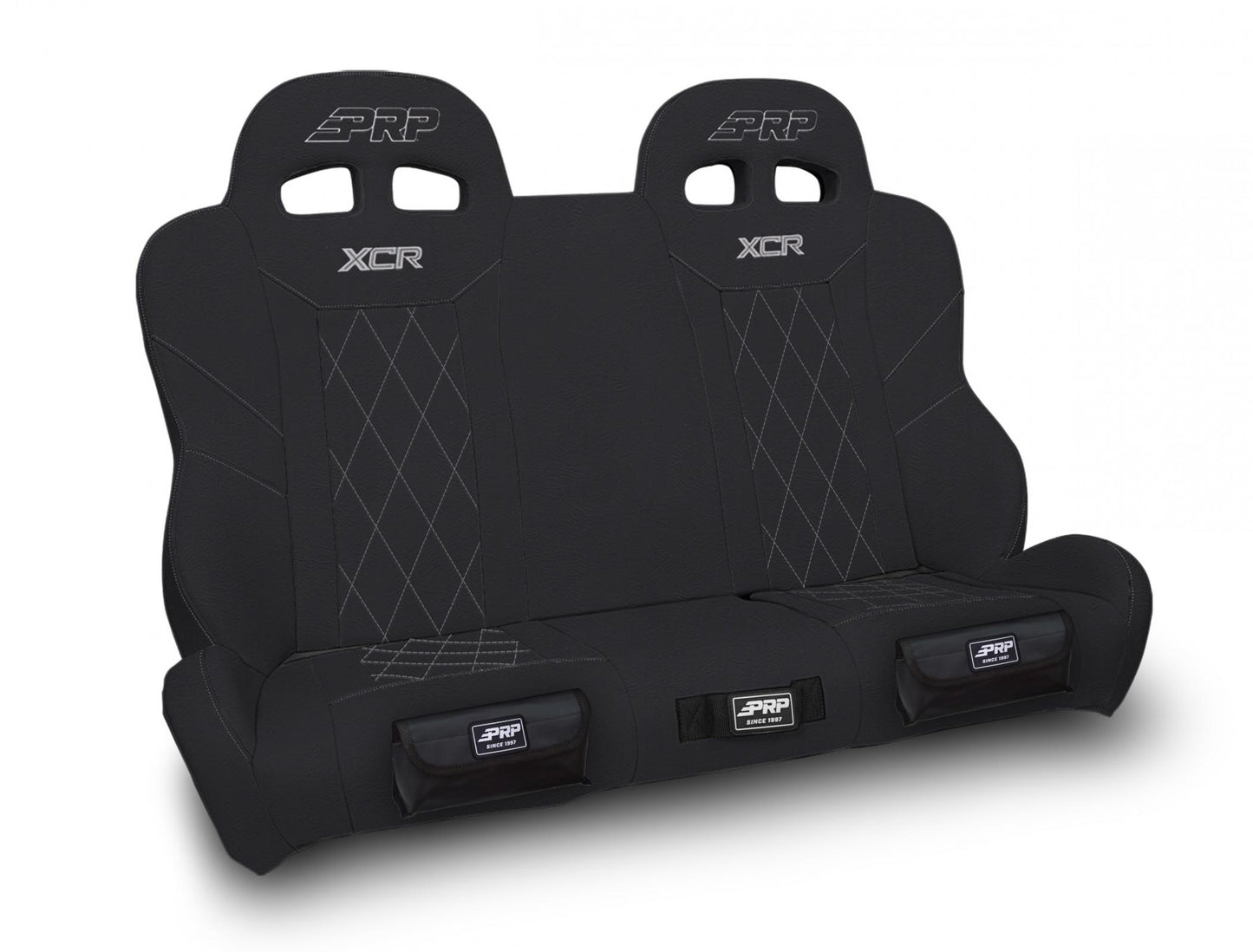 XCR Quick Release Rear Suspension Bench Seat with Diamond Stitch and Front Pockets for Polaris RZR PRO XP4 PRO R4 Turbo R4 PRP Seats-1