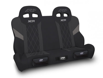 XCR Quick Release Rear Suspension Bench Seat with Diamond Stitch and Front Pockets for Polaris RZR PRO XP4 PRO R4 Turbo R4 PRP Seats