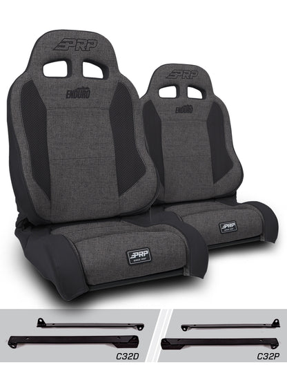 Enduro Elite Suspension Seat Trek Edition Kit for Jeep Wrangler CJ7/YJ Pair PRP Seats