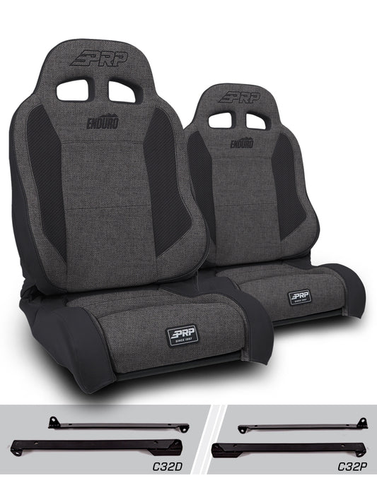 Enduro Elite Suspension Seat Trek Edition Kit for Jeep Wrangler CJ7/YJ Pair PRP Seats