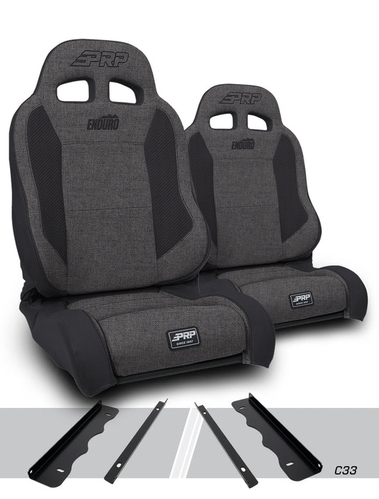 Enduro Elite Suspension Seat Trek Edition Kit for 95-01 Jeep Cherokee XJ Pair PRP Seats