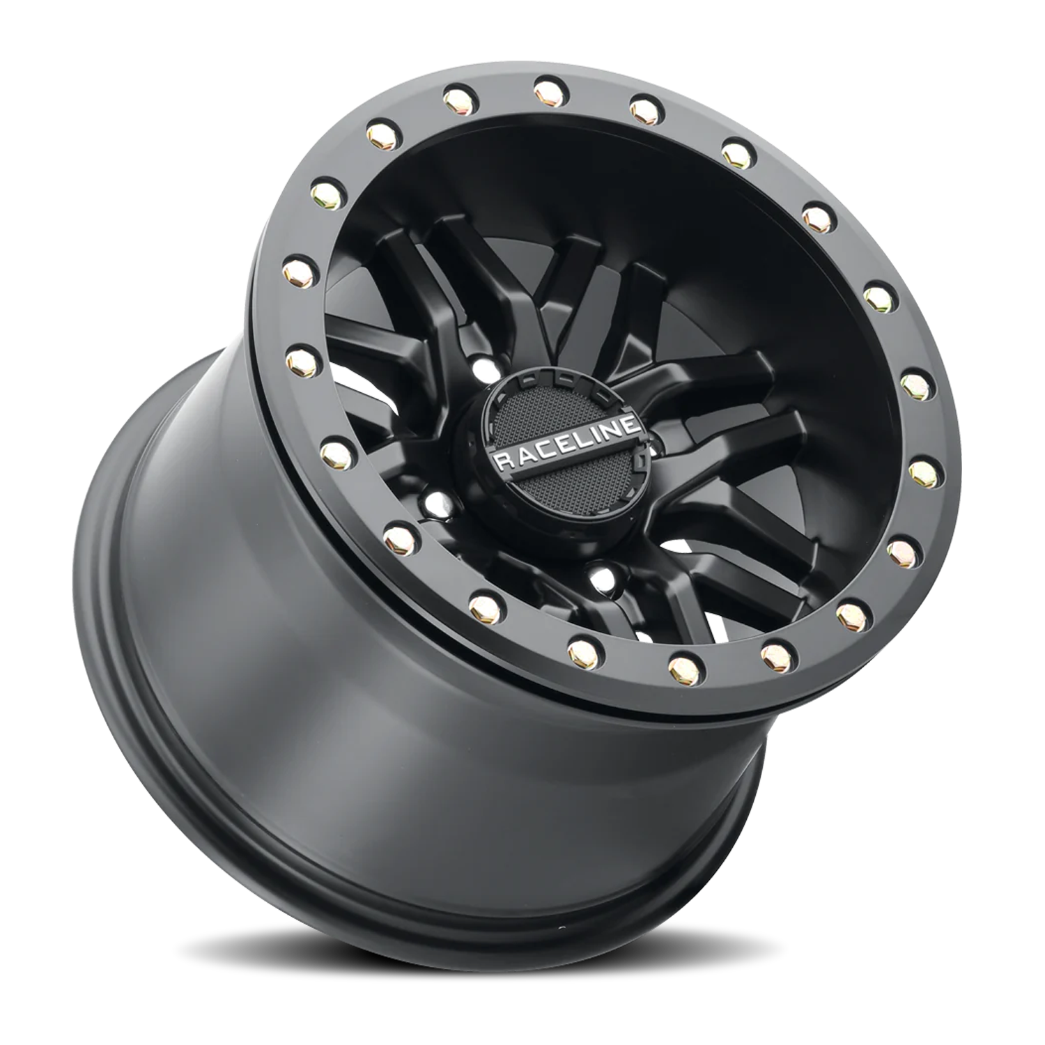 Raceline Wheels Aluminum Wheels 14x7 Ryno Beadlock UTV A91B Satin Black Machined Face Raceline Wheels
