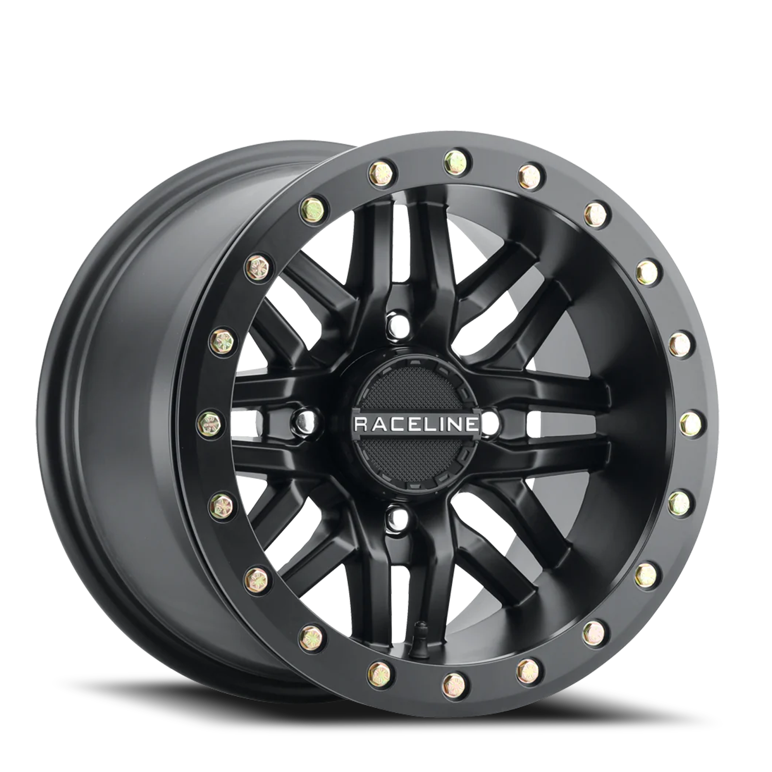 Raceline Wheels Aluminum Wheels 15x10 Ryno Beadlock UTV A91B Satin Black Machined Face Raceline Wheels