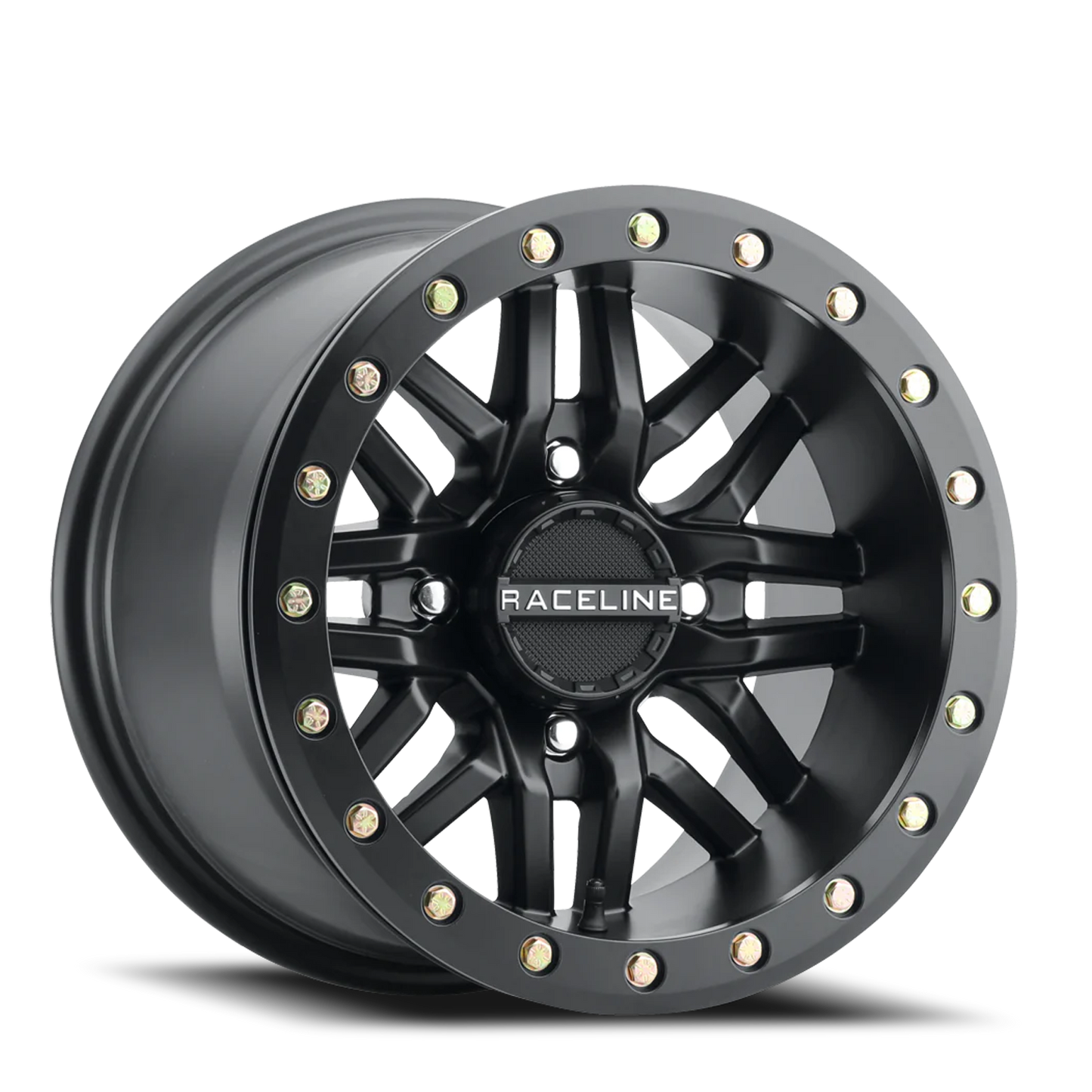 Raceline Wheels Aluminum Wheels 15x10 Ryno Beadlock UTV A91B Satin Black Machined Face Raceline Wheels