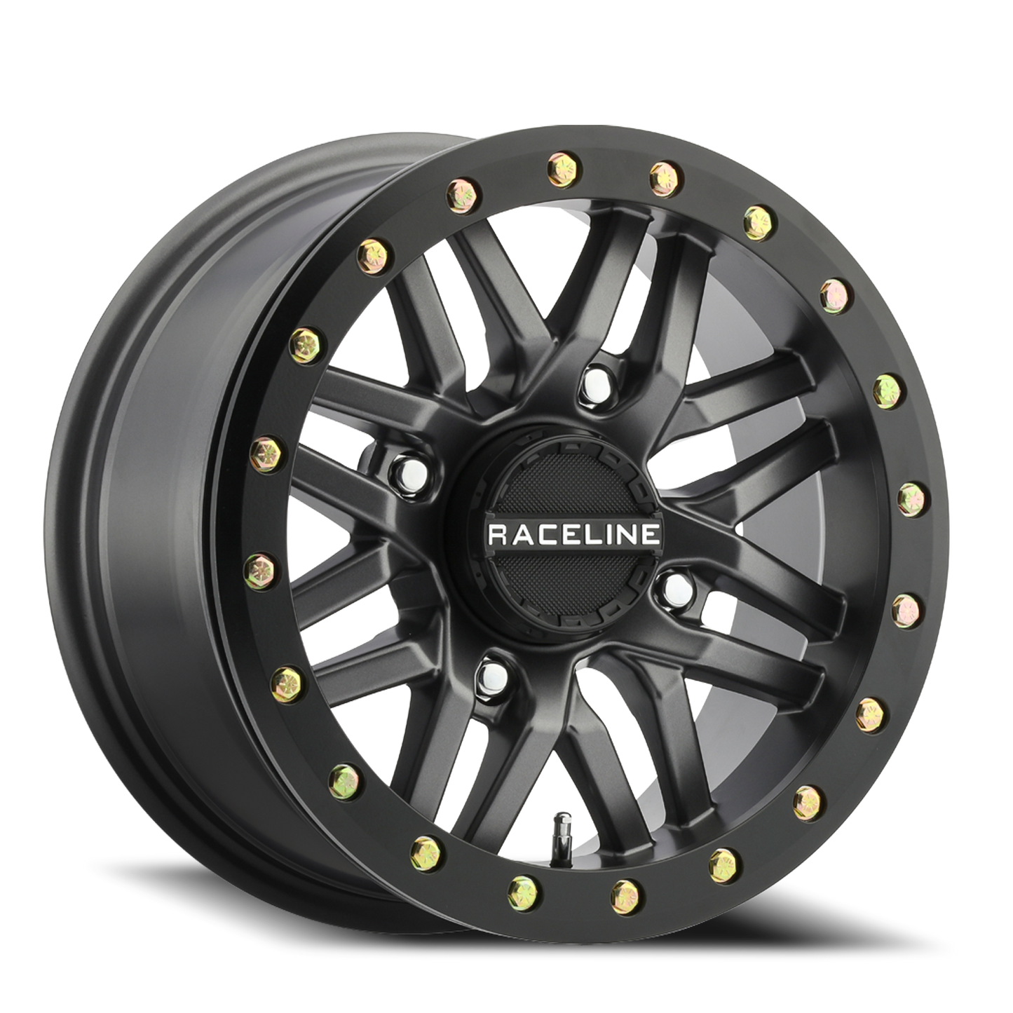 Raceline Wheels Aluminum Wheels 14x7 Ryno Beadlock UTV A91B Satin Black Machined Face Raceline Wheels