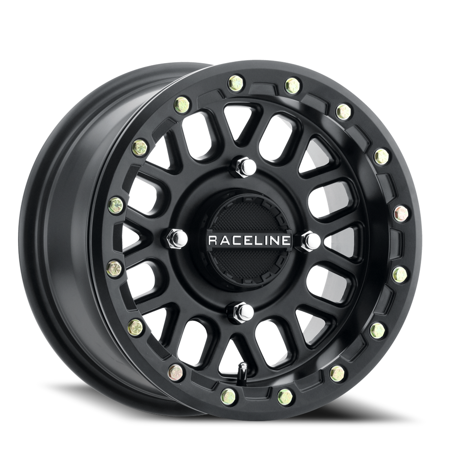 Raceline Wheels Aluminum Wheels 14x7 Podium Beadlock UTV A93B Satin Black Raceline Wheels