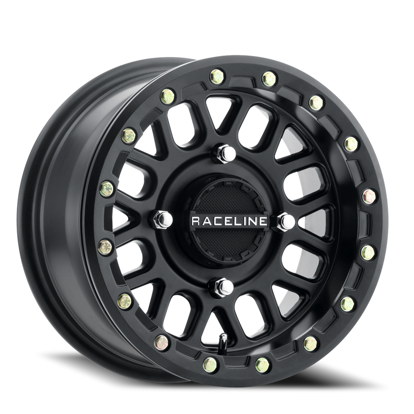 Raceline Wheels Aluminum Wheels 15x6 Podium Beadlock UTV A93B Satin Black Raceline Wheels