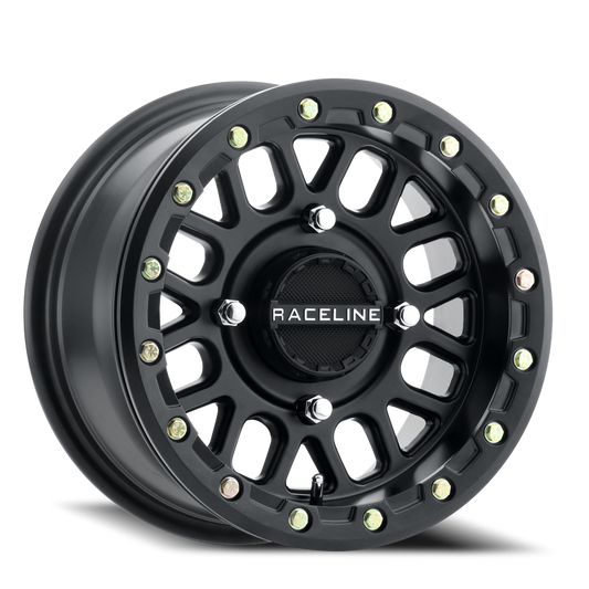 Raceline Wheels Aluminum Wheels 15x6 Podium Beadlock UTV A93B Satin Black Raceline Wheels