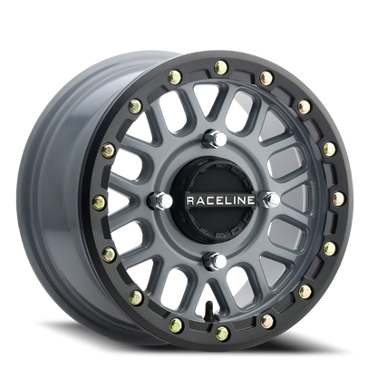 Aluminum 14x7 Podium Beadlock UTV A93SG Stealth Grey Raceline Wheels-1