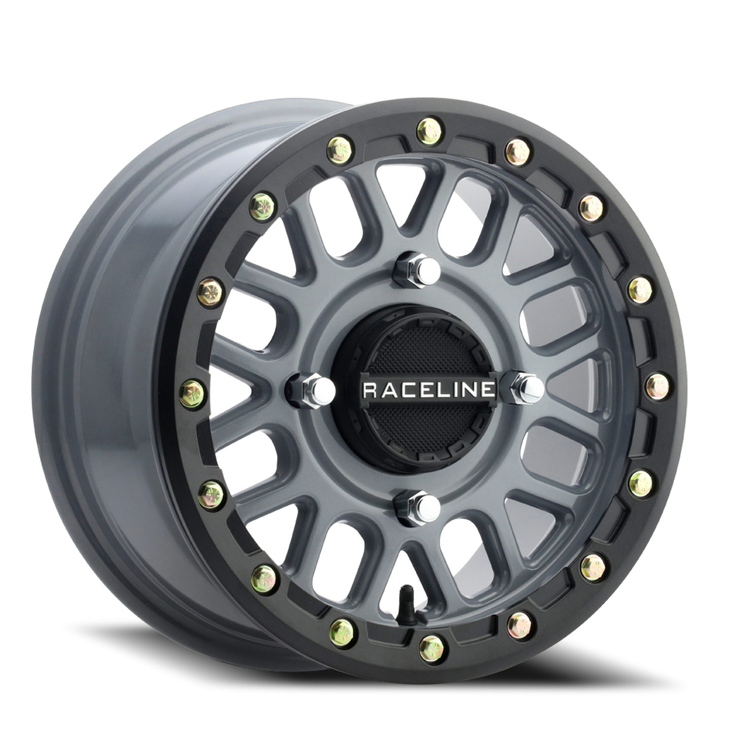 Raceline Wheels Aluminum Wheels 15x6 Podium Beadlock UTV A93SG Stealth Grey Raceline Wheels