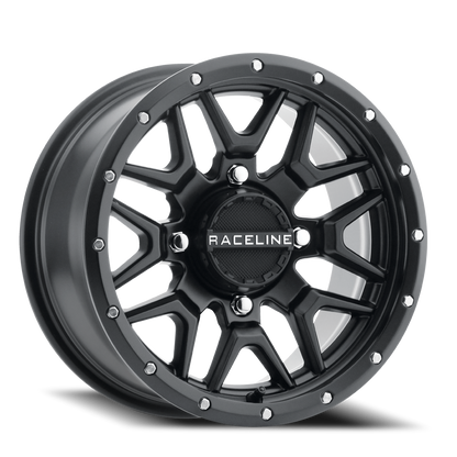 Aluminum 14x7 Krank Simulated Beadlock UTV A94B Satin Black Raceline Wheels-2