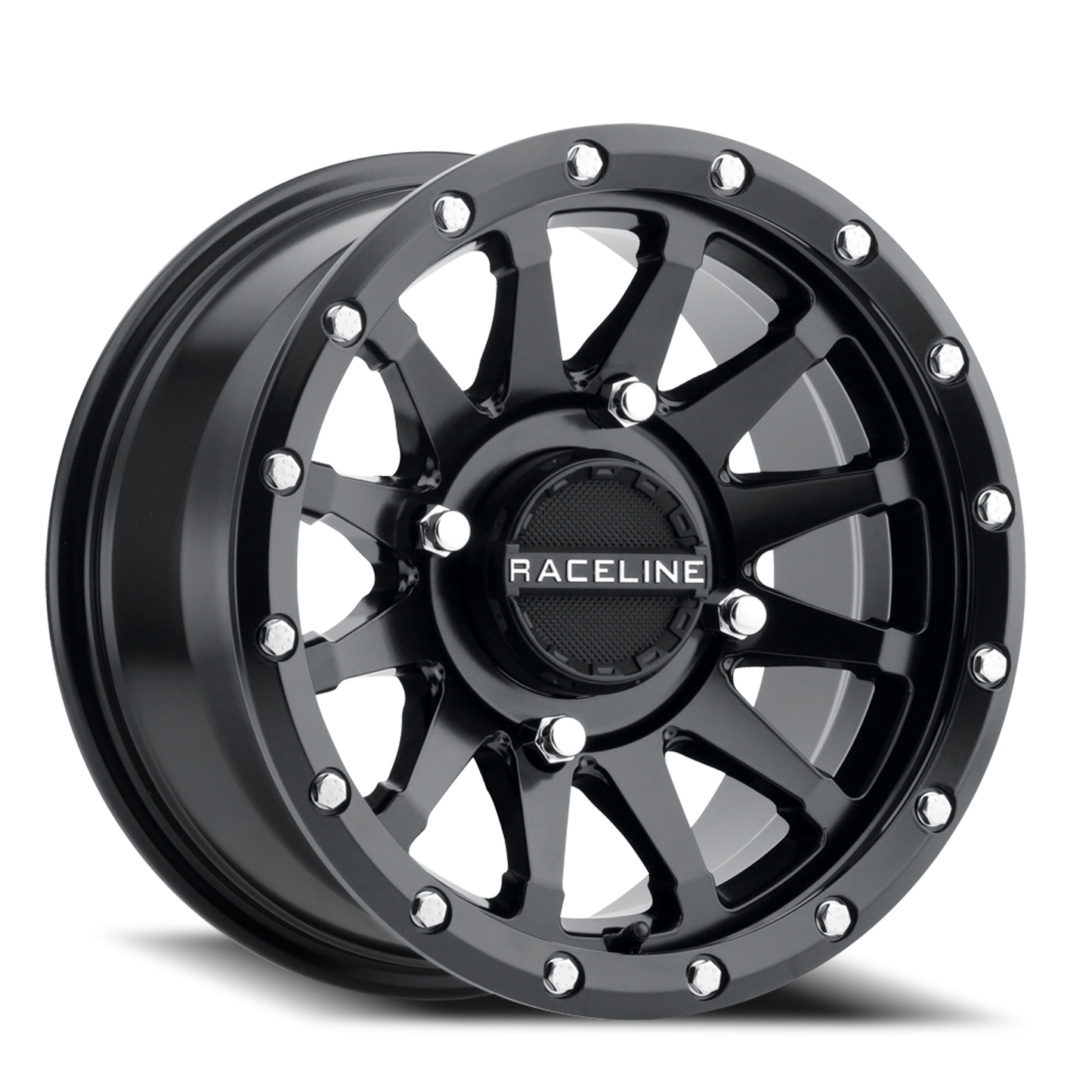 Raceline Wheels Aluminum Wheels 15x7 Trophy Simulated Beadlock UTV A95B Satin Black Milled Raceline Wheels