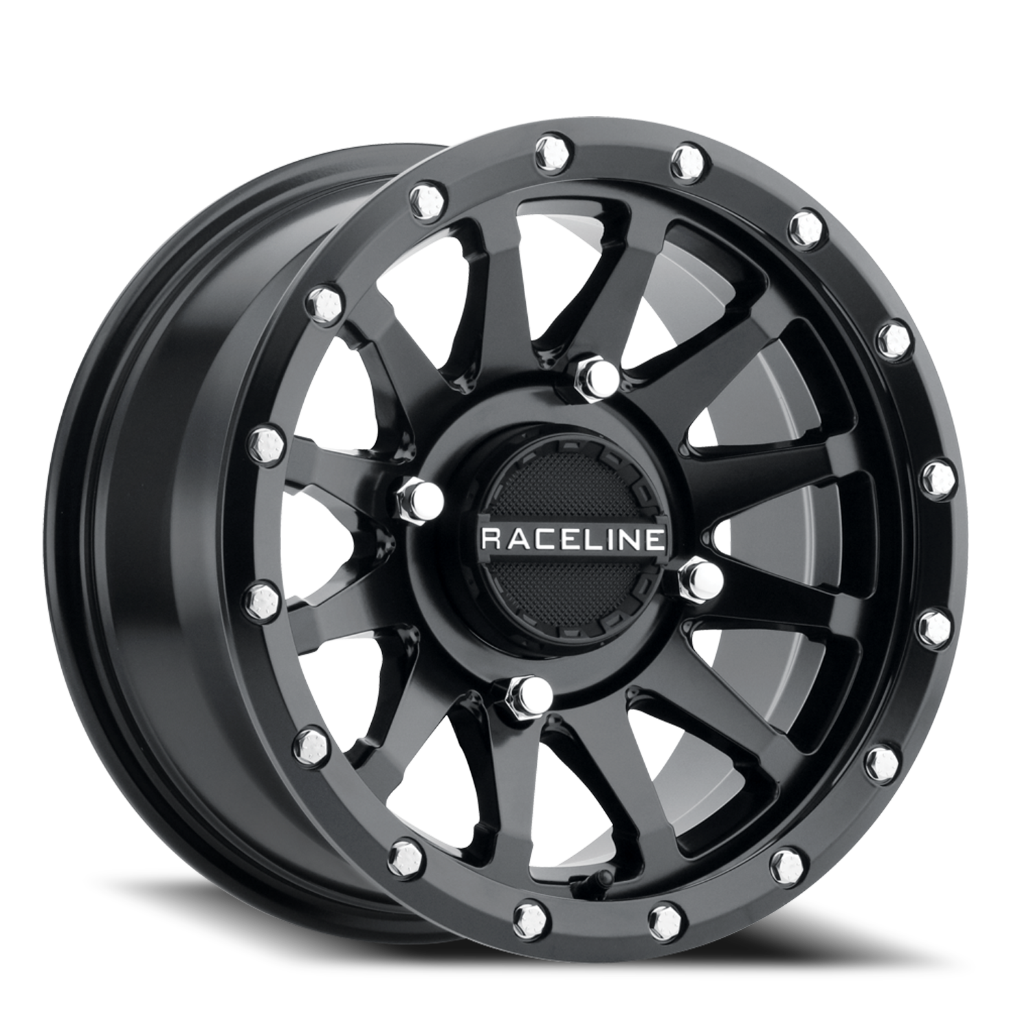 Raceline Wheels Aluminum Wheels 15x7 Trophy Simulated Beadlock UTV A95B Satin Black Milled Raceline Wheels