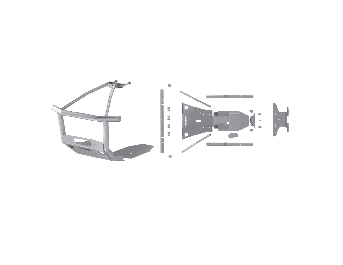 2024-Up Can-Am Maverick R, Steel Front Race Bumper, Builders Kit MBRP-1