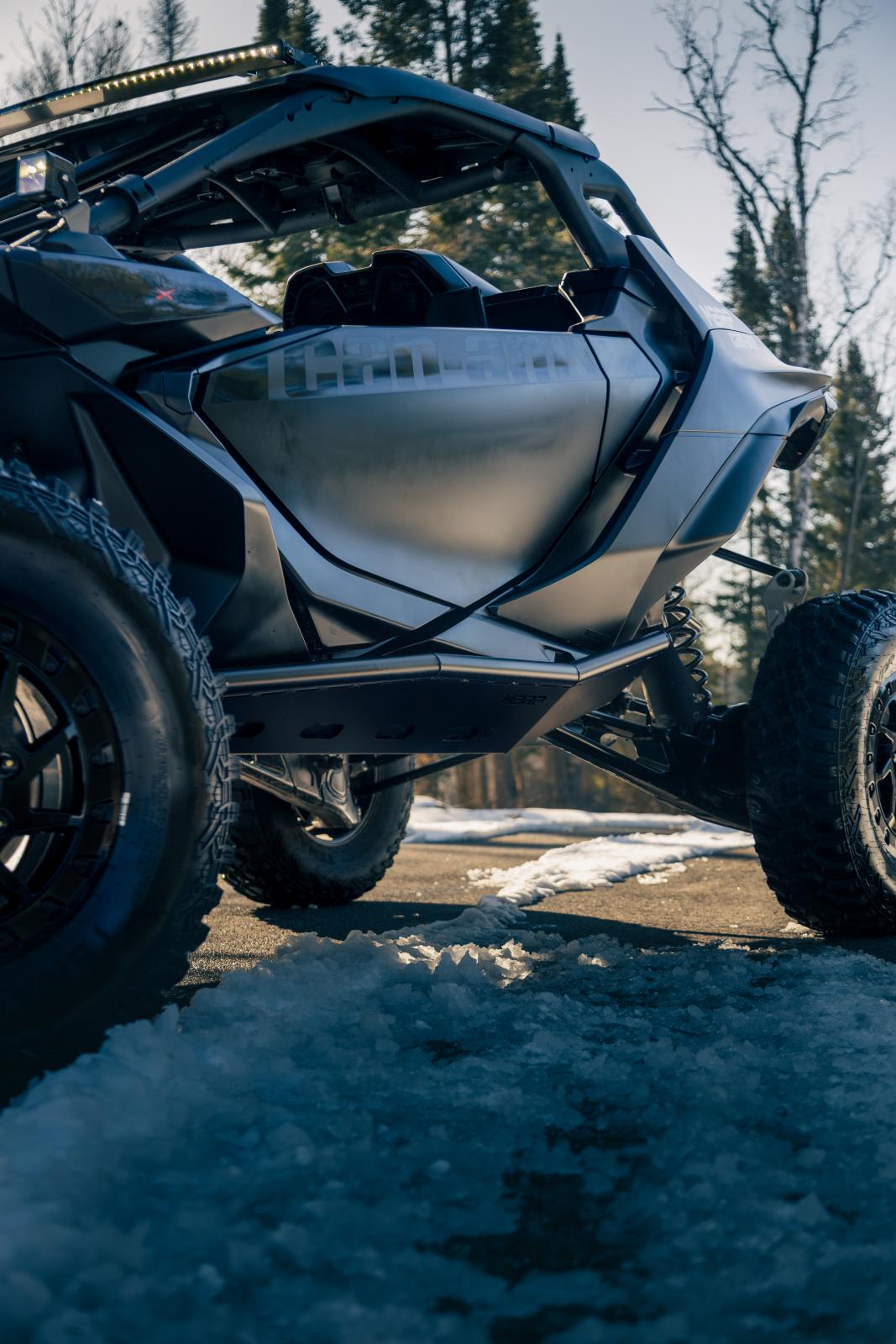 2024-Up Can-Am Maverick R, Black-Coated Steel, Rock Slider Kit MBRP-2