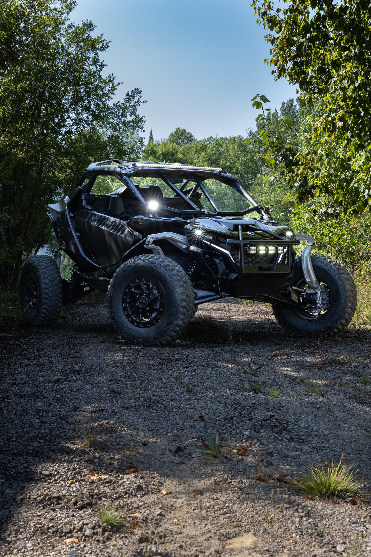 2024-Up Can-Am Maverick R, Black-Coated Steel Front Race Bumper MBRP-2